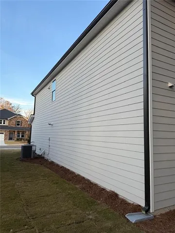 a backyard view of a house