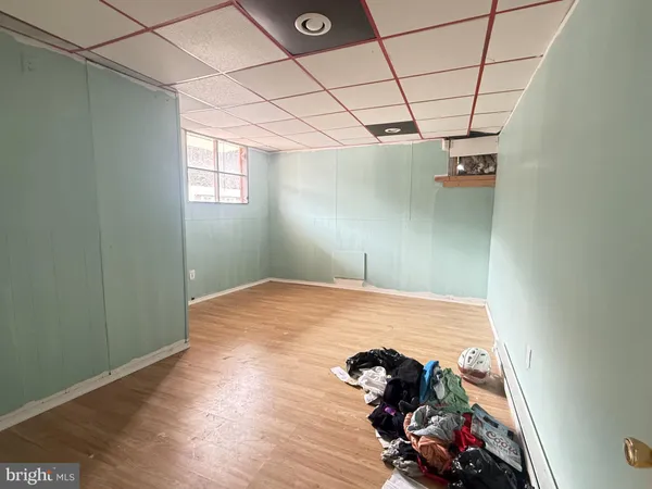 a view of a livingroom with wooden floor