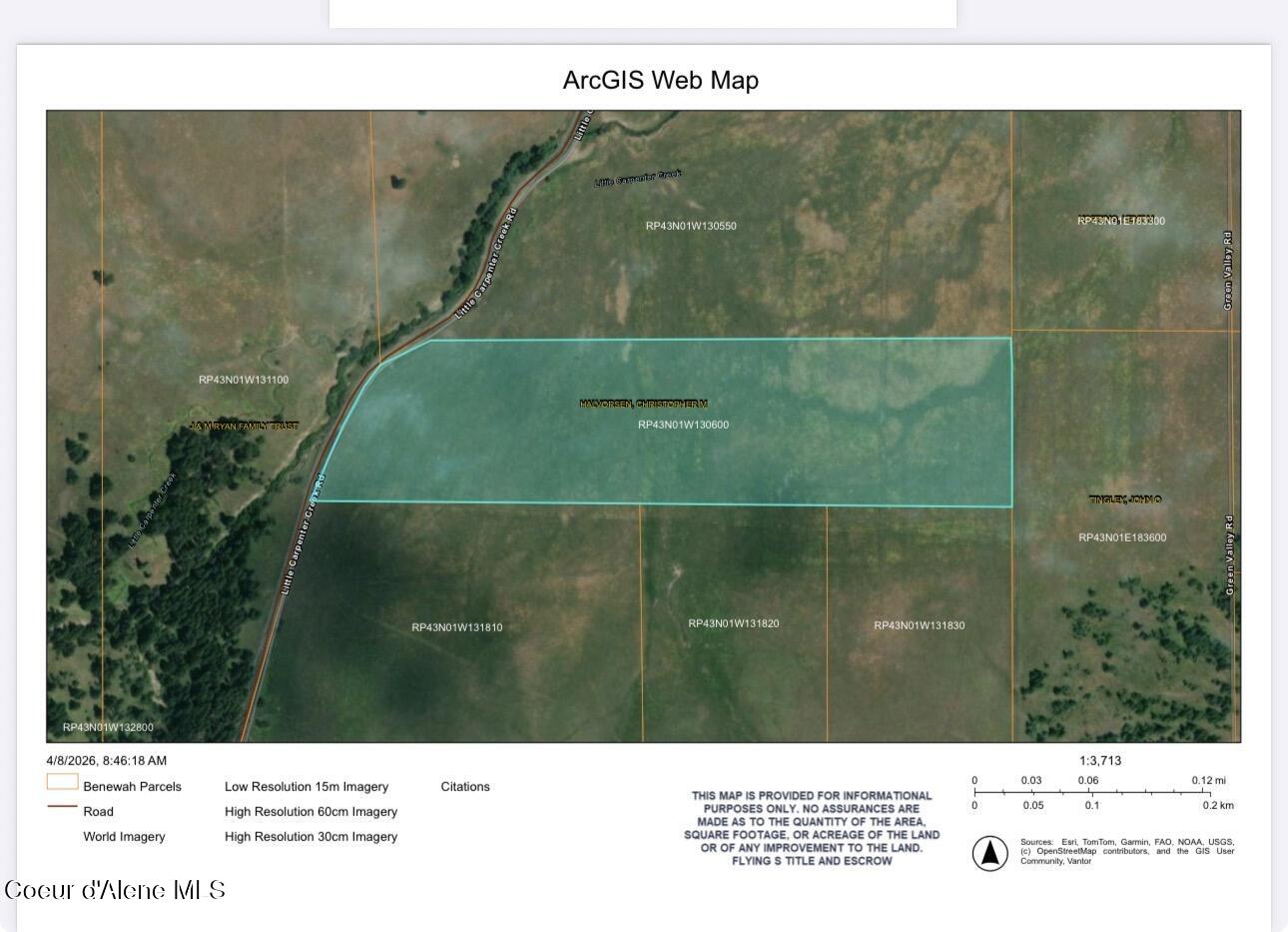 1928 Little Carpenter Creek Road Fernwood, ID 83830 - Photo 5 of 5 Map