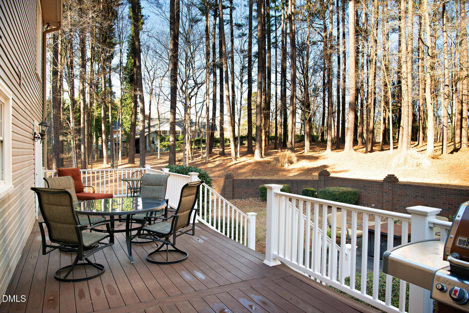 1832 Jimmie Kerr Road Haw River, NC 27258 - Photo 34 of 39 a view of balcony with wooden floor and outdoor seating