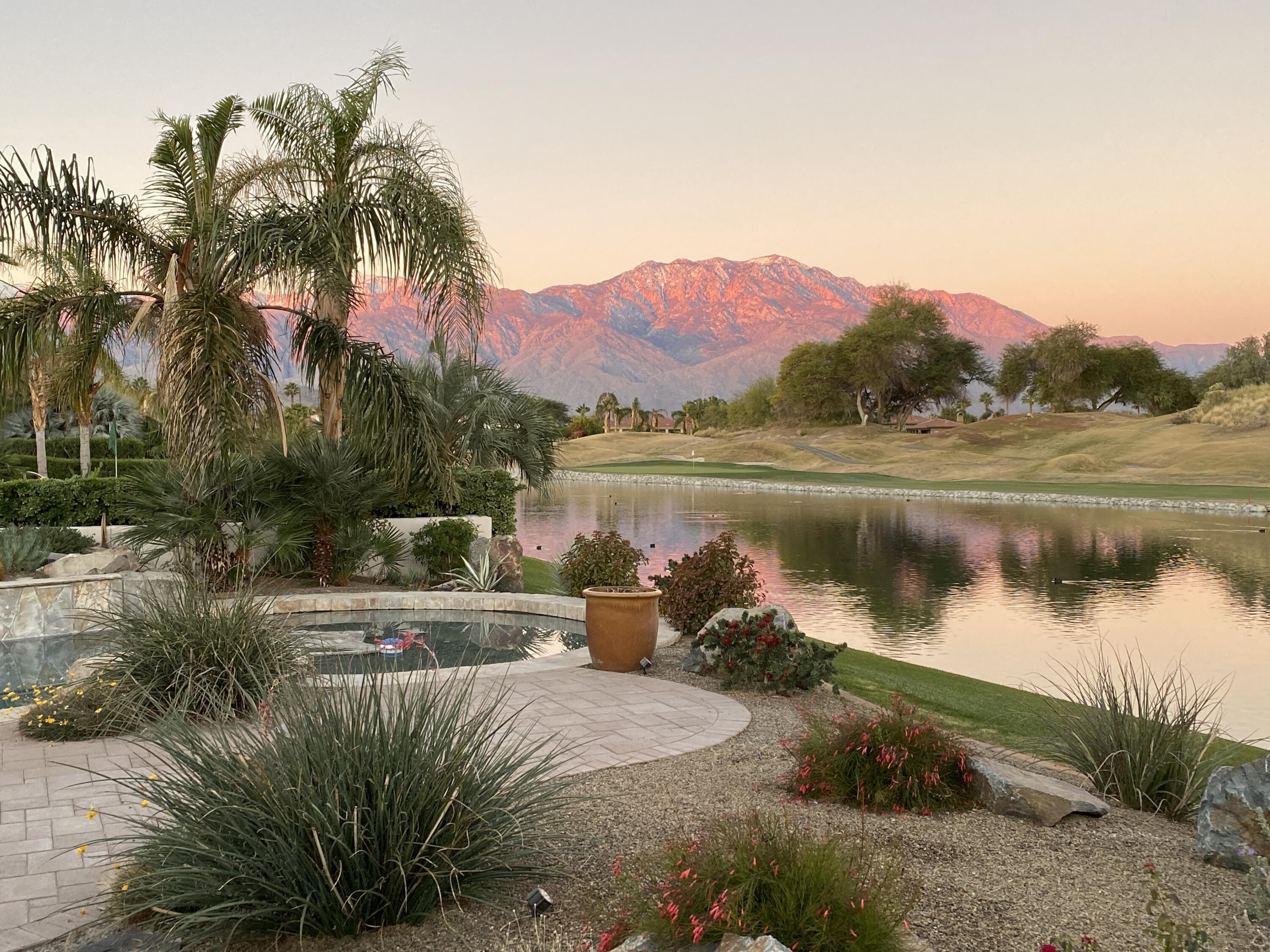 372 Loch Lomond Road Rancho Mirage, CA 92270 - Photo 51 of 51 a view of a lake with a mountain in the background