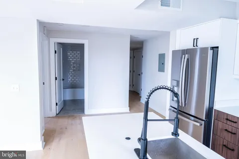 a view of a hallway with a elevator