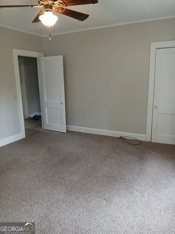 an empty room with a window