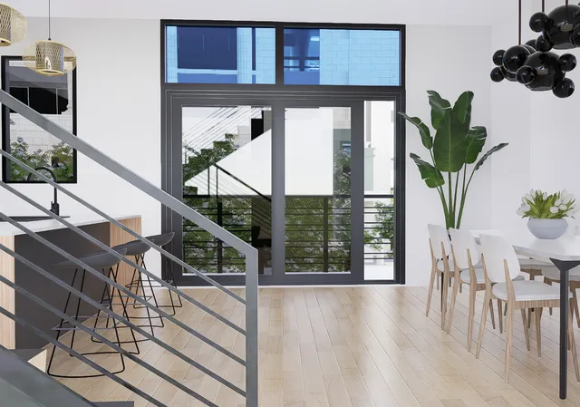 a front view of house