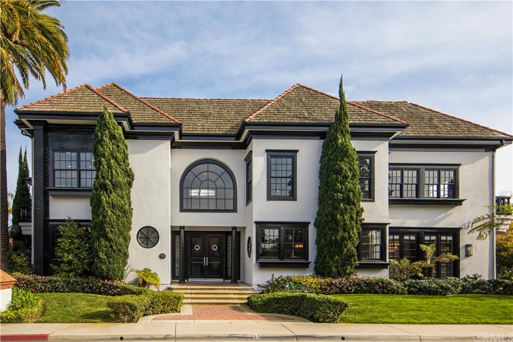 Stately Curb Appeal with Classic-Traditional Style at 33 Belcourt Drive in Newport Beach