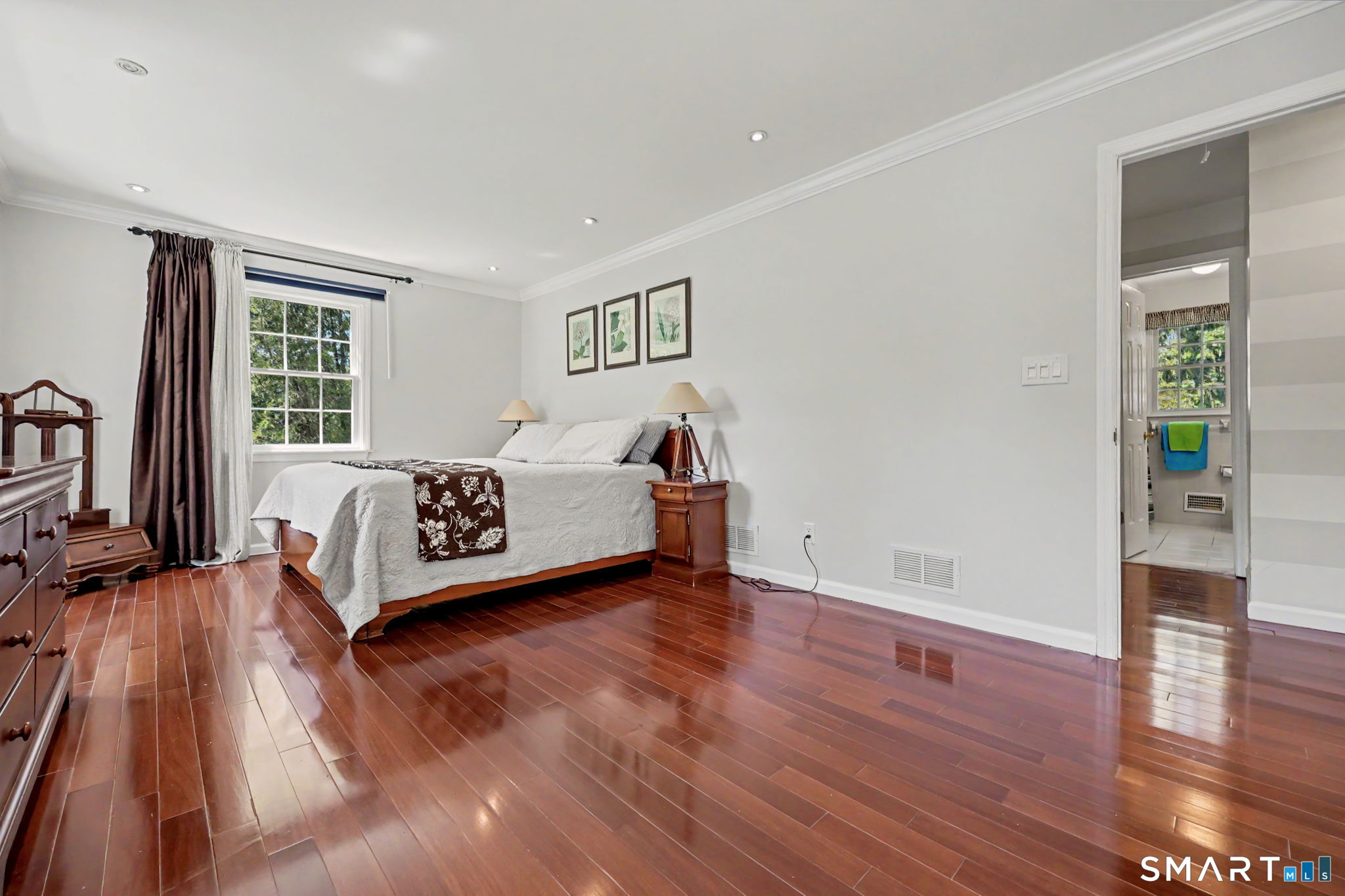 1100 Stillwater Road Stamford, CT 06902 - Photo 21 of 40 Primary Bedroom with Engineered Hardwood Floors and multiple closets