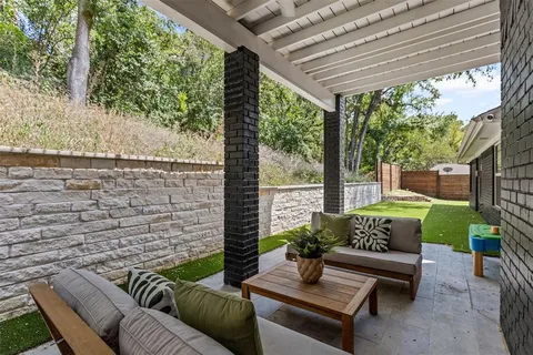 a view of a couches in the deck