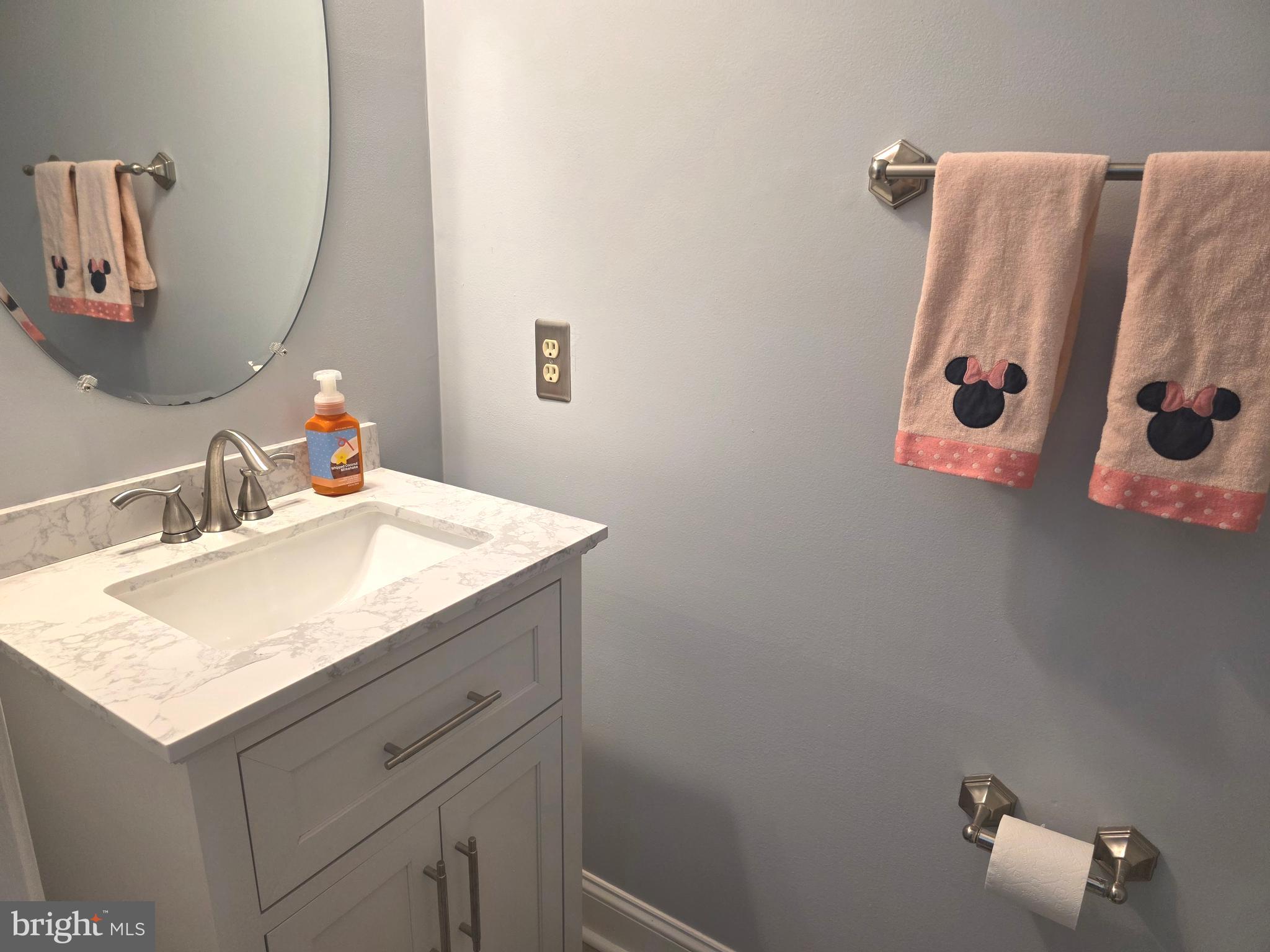 2441 Kemper Road Crofton, MD 21114 - Photo 31 of 63 a bathroom with a sink vanity and a mirror