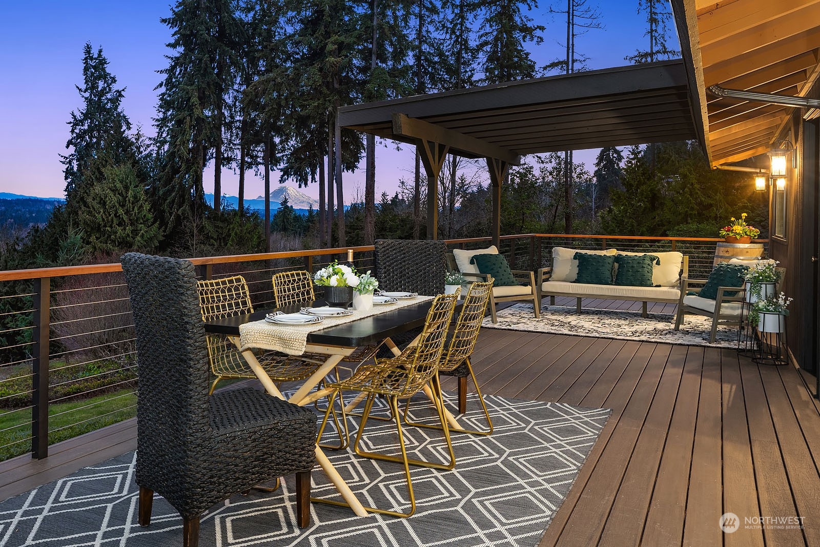 14050 184th Avenue Northeast Woodinville, WA 98072 - Photo 23 of 38 a view of deck with furniture and outdoor seating