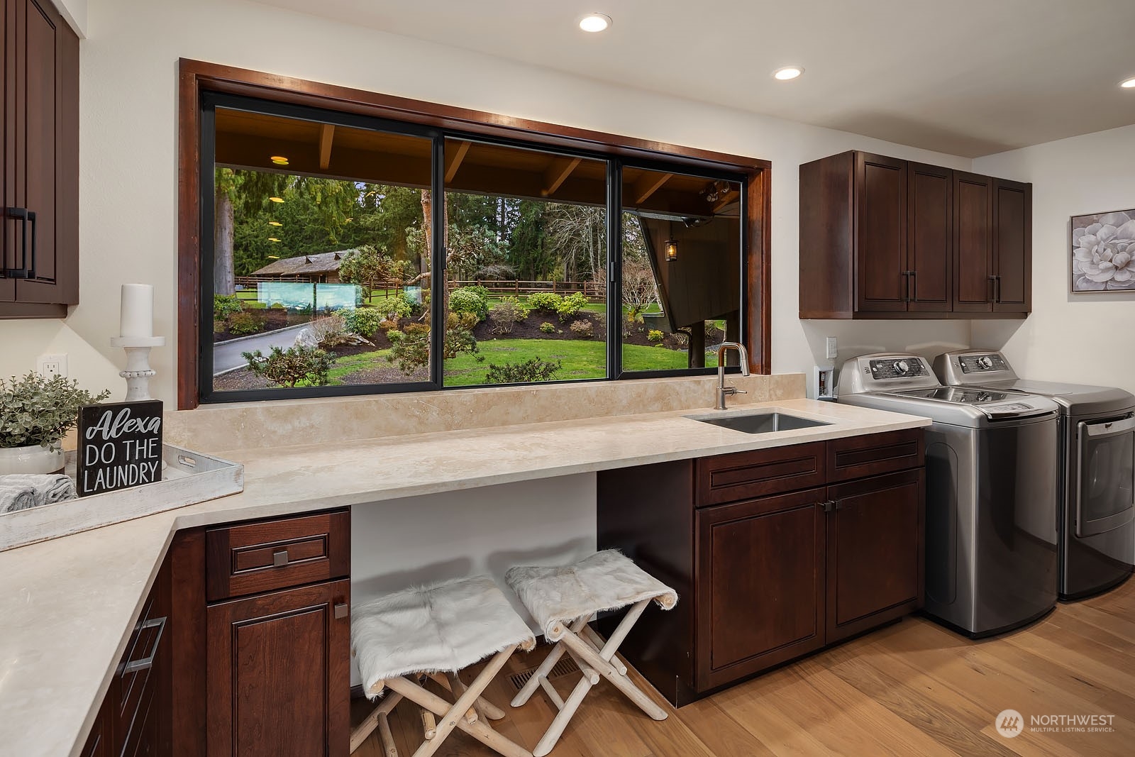 14050 184th Avenue Northeast Woodinville, WA 98072 - Photo 10 of 38 a kitchen with a sink and a large window