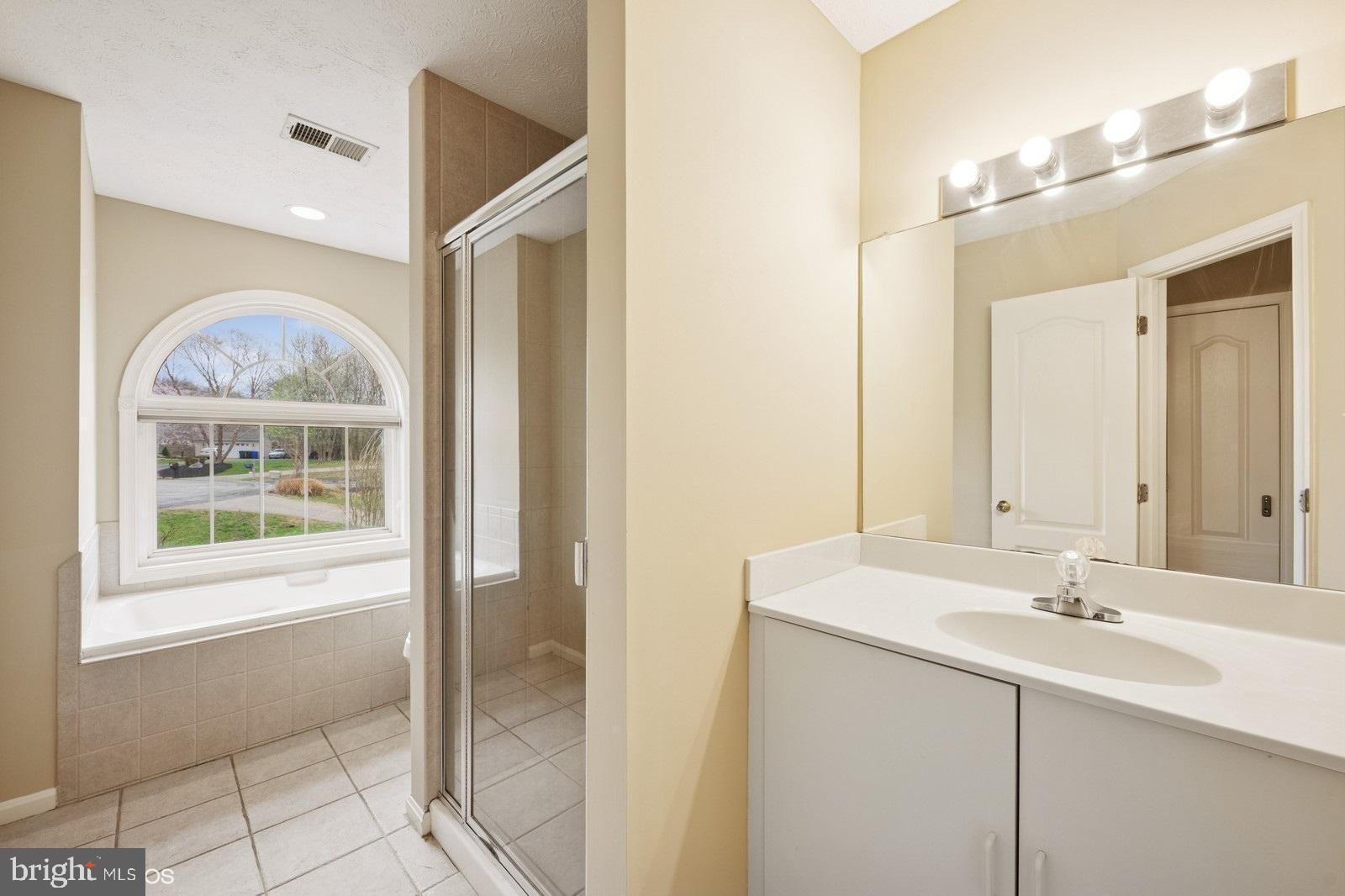 6965 Hawkins Gate Road La Plata, MD 20646 - Photo 32 of 55 a bathroom with a sink mirror and a shower
