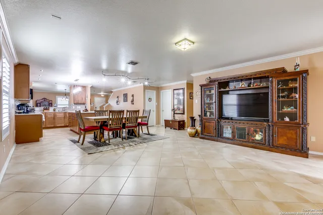 a view of a living room with furniture