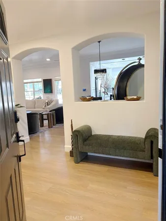 a living room with furniture and a couch