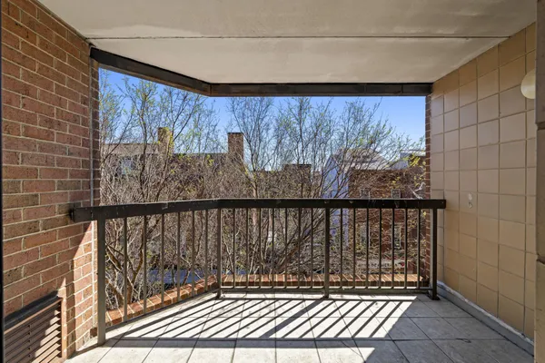 a view of a balcony