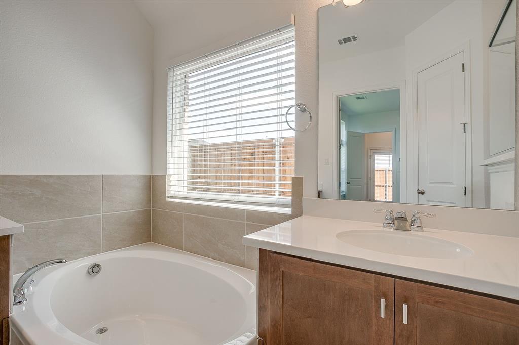 909 Schuberts Road Justin, TX 76247 - Photo 19 of 34 a bathroom with a bathtub and a sink
