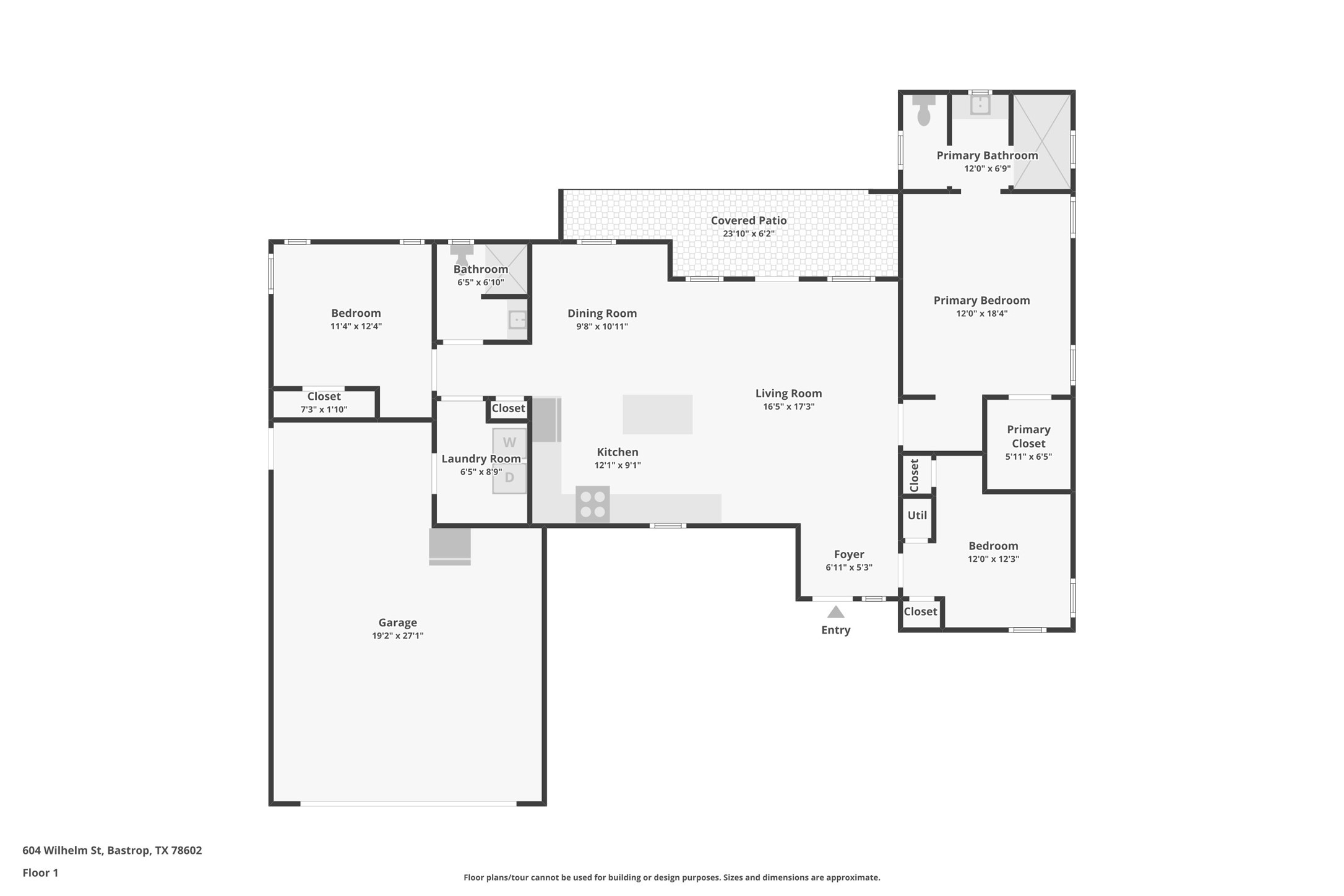 604 Wilhelm Street Bastrop, TX 78602 - Photo 39 of 39 View of home floor plan