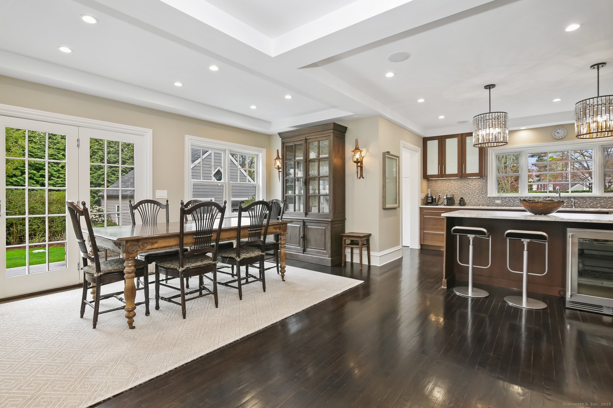 11 Old Hill Road Westport, CT 06880 - Photo 9 of 34 a view of a dining room with furniture window and wooden floor