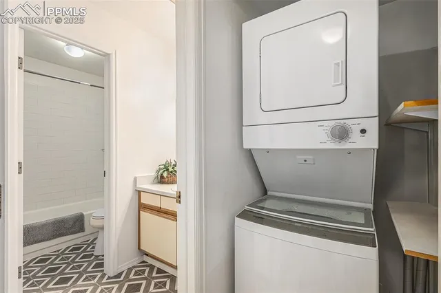 a view of a balcony with yard