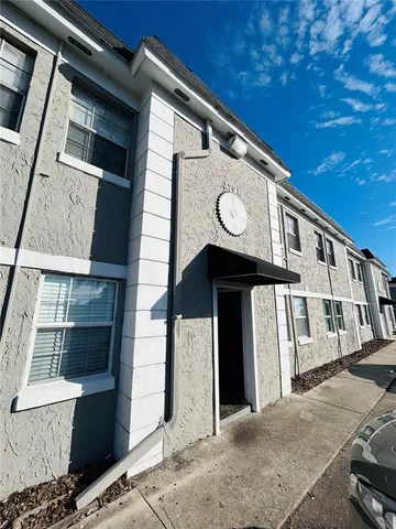 a view of a wooden door