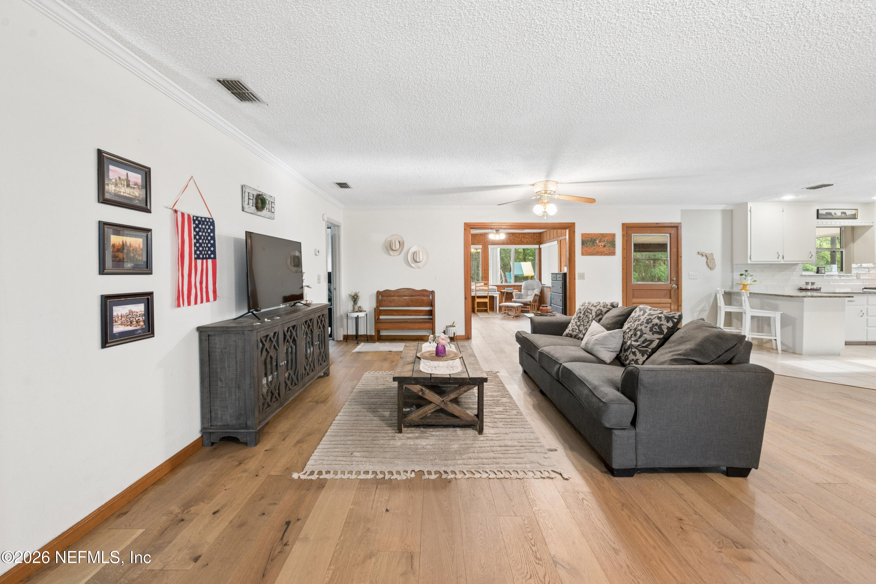 20021 Southeast 88th Trail Lake Butler, FL 32054 - Photo 20 of 43 a living room with furniture and a flat screen tv