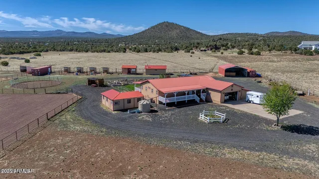 a view of a yard with a slide