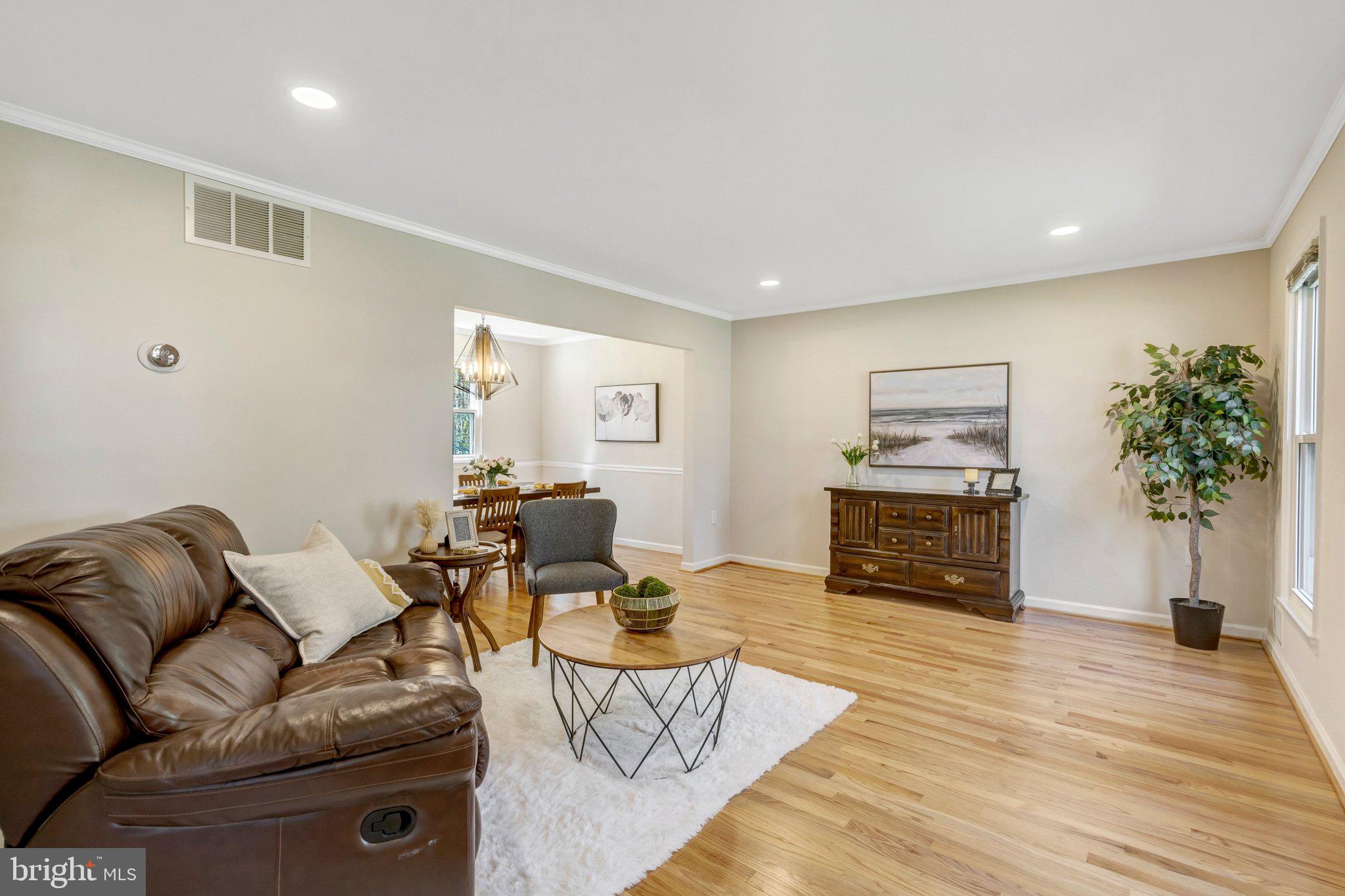 9010 Brook Ford Road Burke, VA 22015 - Photo 2 of 46 Large Living Room w/ new recessed lighting!