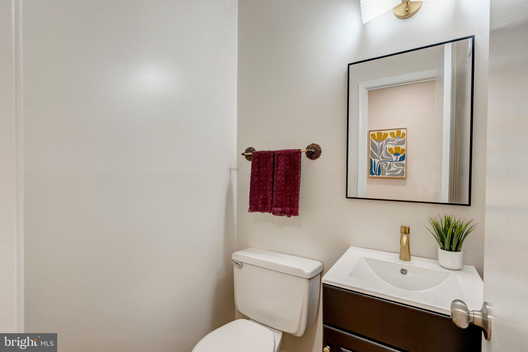 9010 Brook Ford Road Burke, VA 22015 - Photo 10 of 46 Powder rm w/ new vanity, faucet, mirror & light!