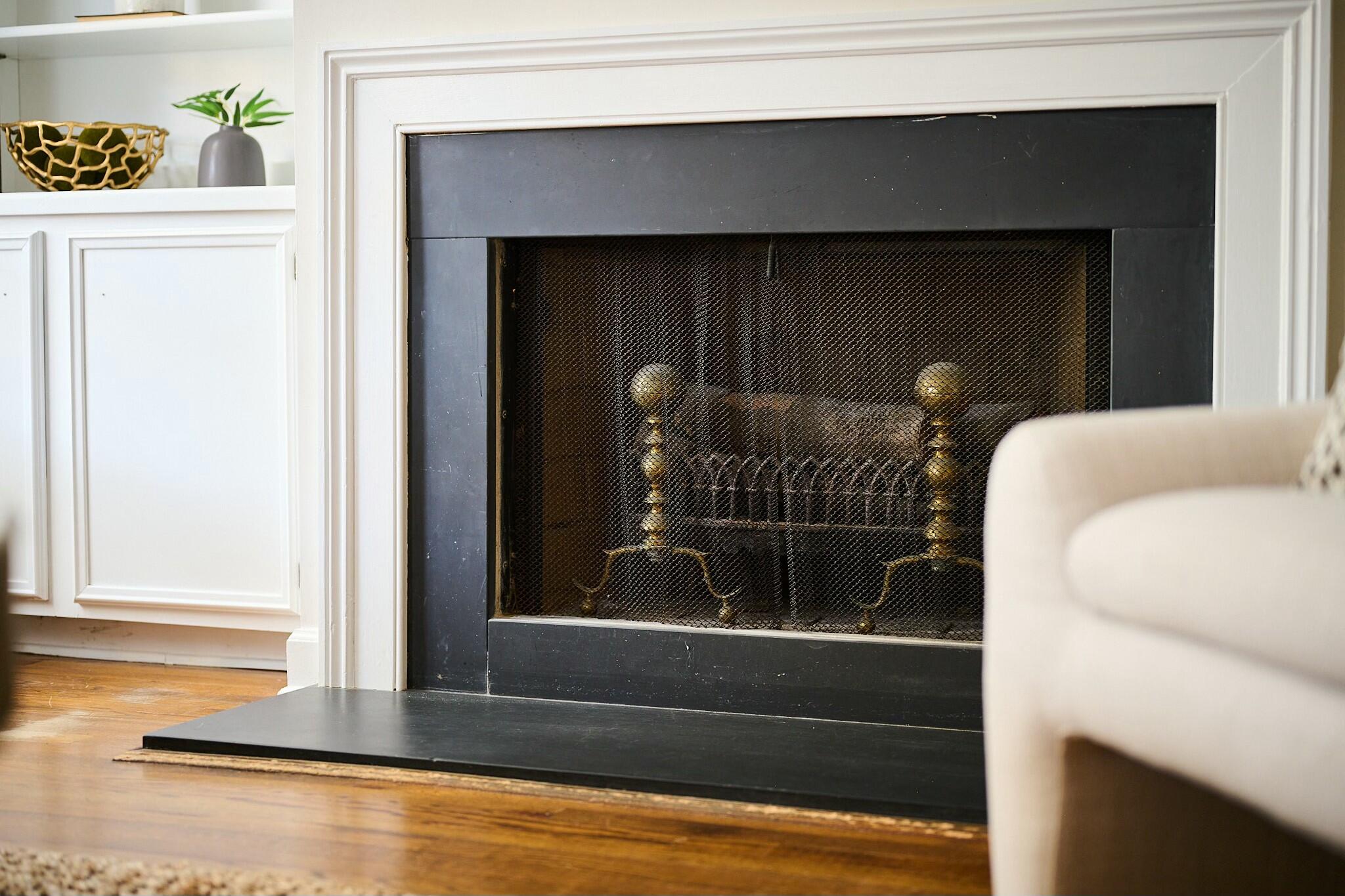 12 Elliott Street, Unit A Charleston, SC 29401 - Photo 17 of 56 Living room fireplace
