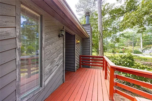 a view of outdoor space and deck