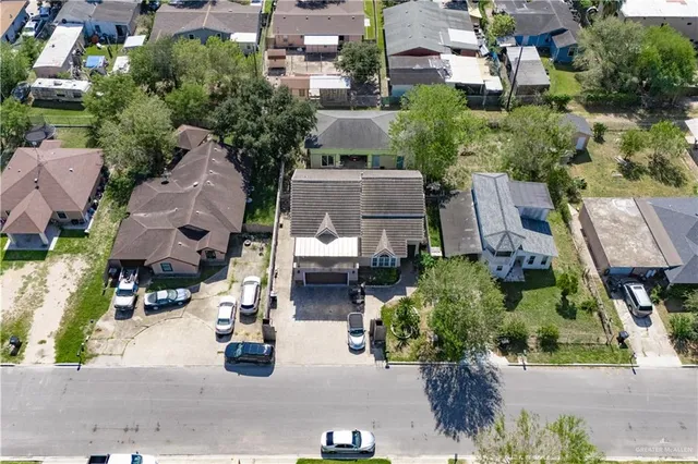 an aerial view of multiple house