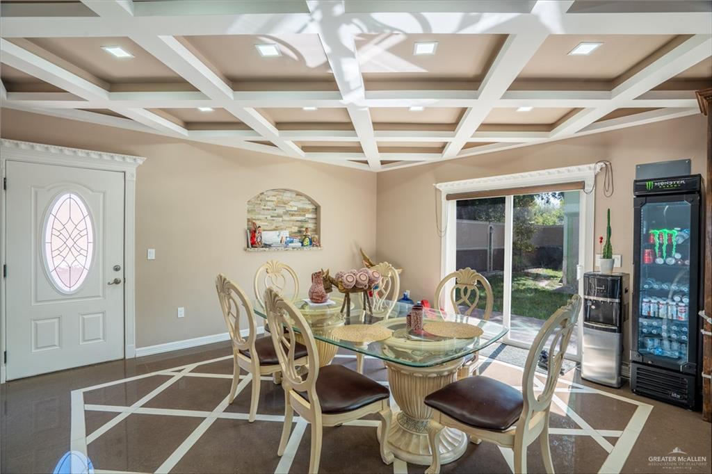 306 R Street Weslaco, TX 78596 - Photo 9 of 33 a view of a dining room with furniture window and outside view
