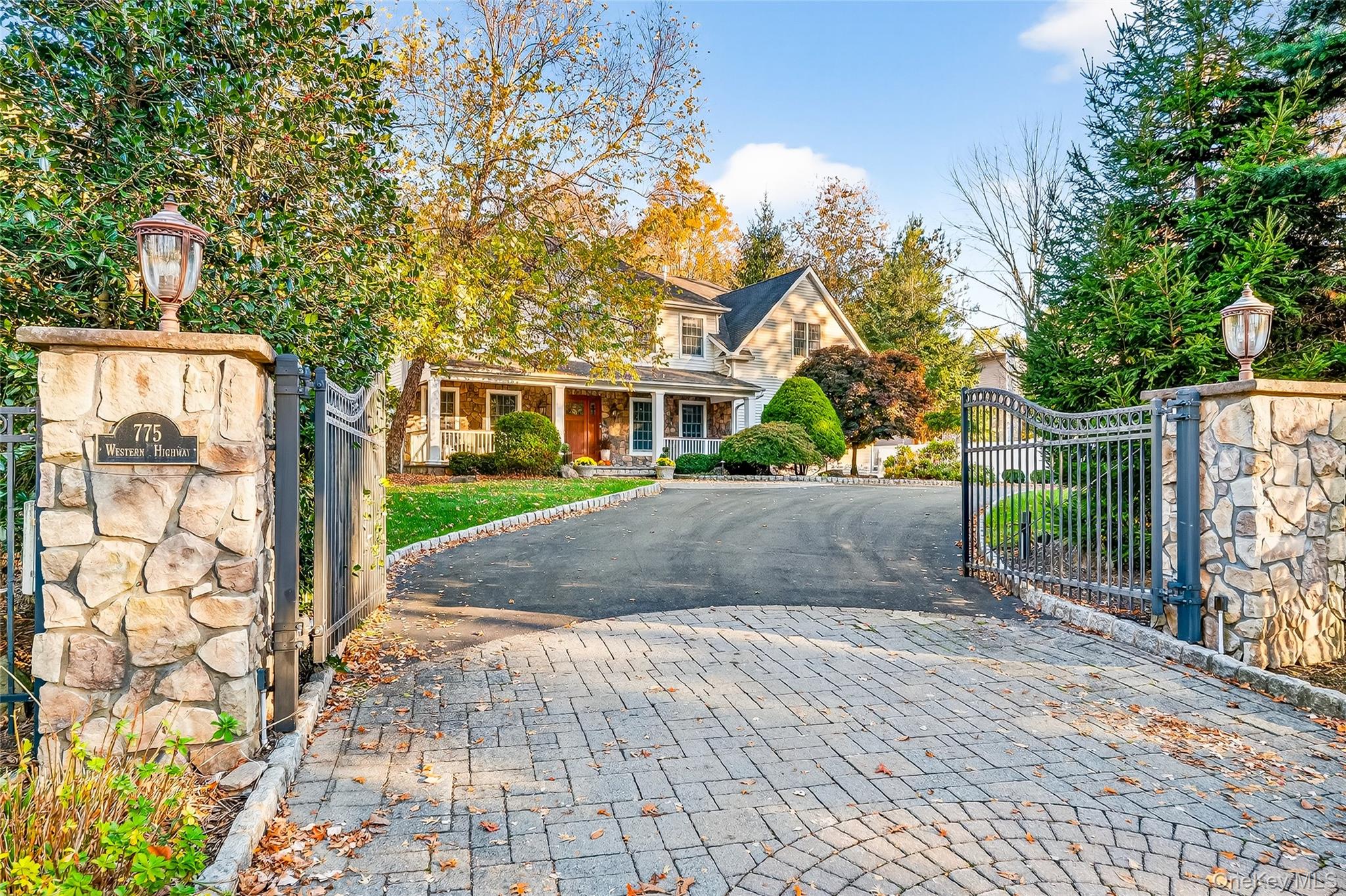 a view of street along with trees