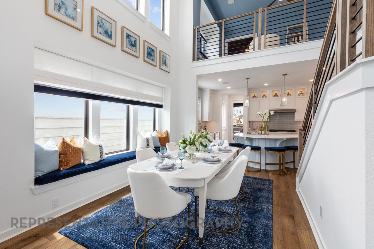 2538 Mission Heights Way Manvel, TX 77578 - Photo 13 of 24 a view of a dining room with furniture window and wooden floor