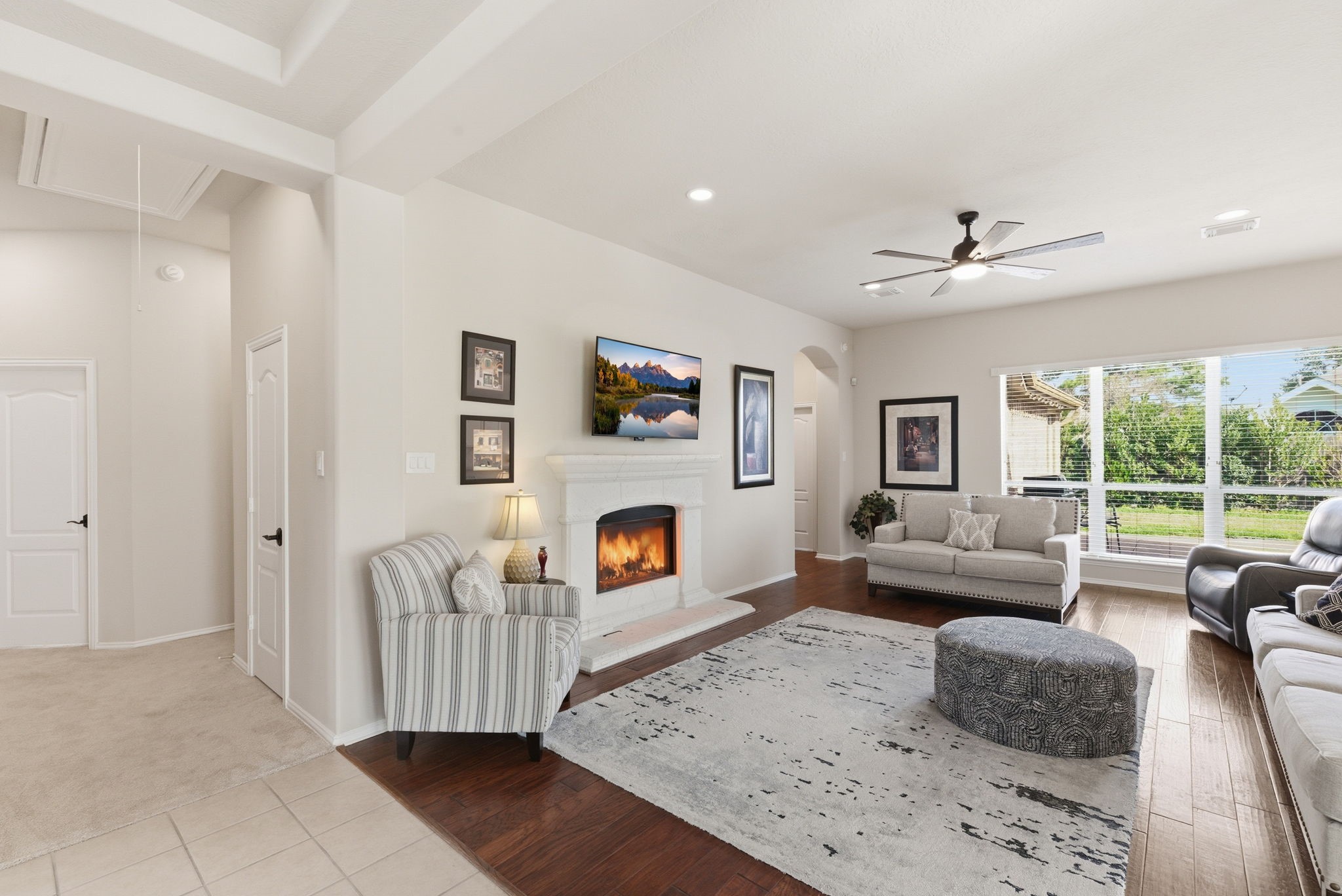 29814 Legends Pass Lane Spring, TX 77386 - Photo 11 of 46 a living room with furniture and a fireplace