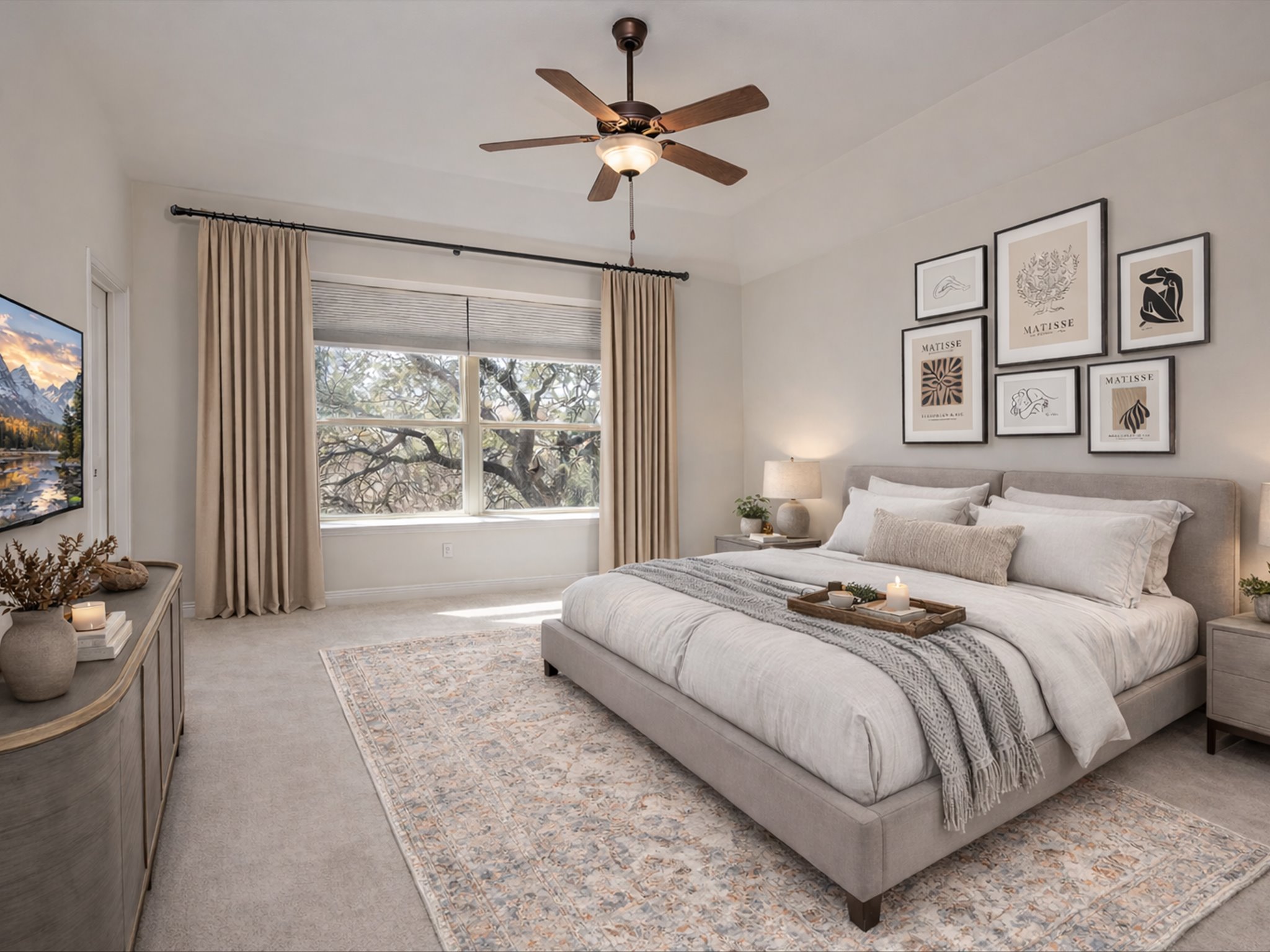 201 Bellagio Drive Austin, TX 78734 - Photo 5 of 31 Featuring 4 bedrooms plus a home office, with the oversized primary suite secluded away on the main floor for privacy. (virtually staged photo)
