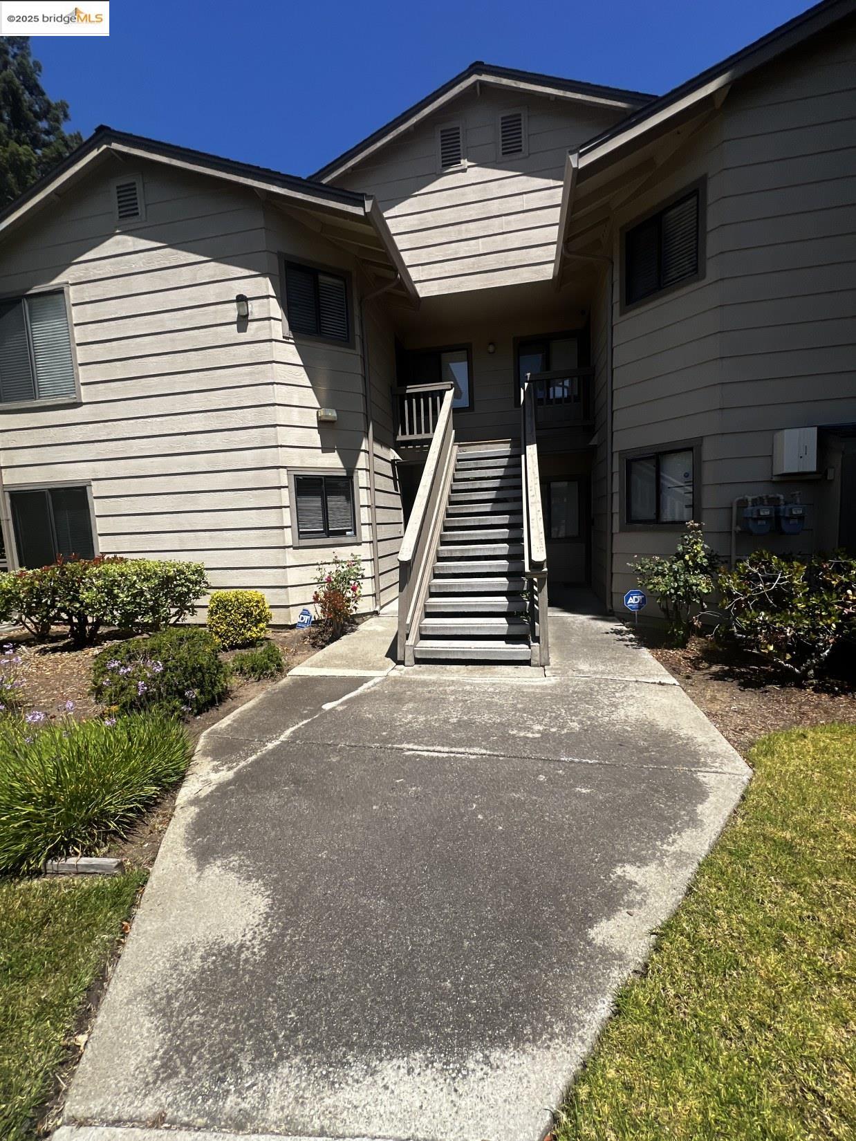 a front view of a house with entryway