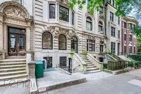 front view of a building with a street