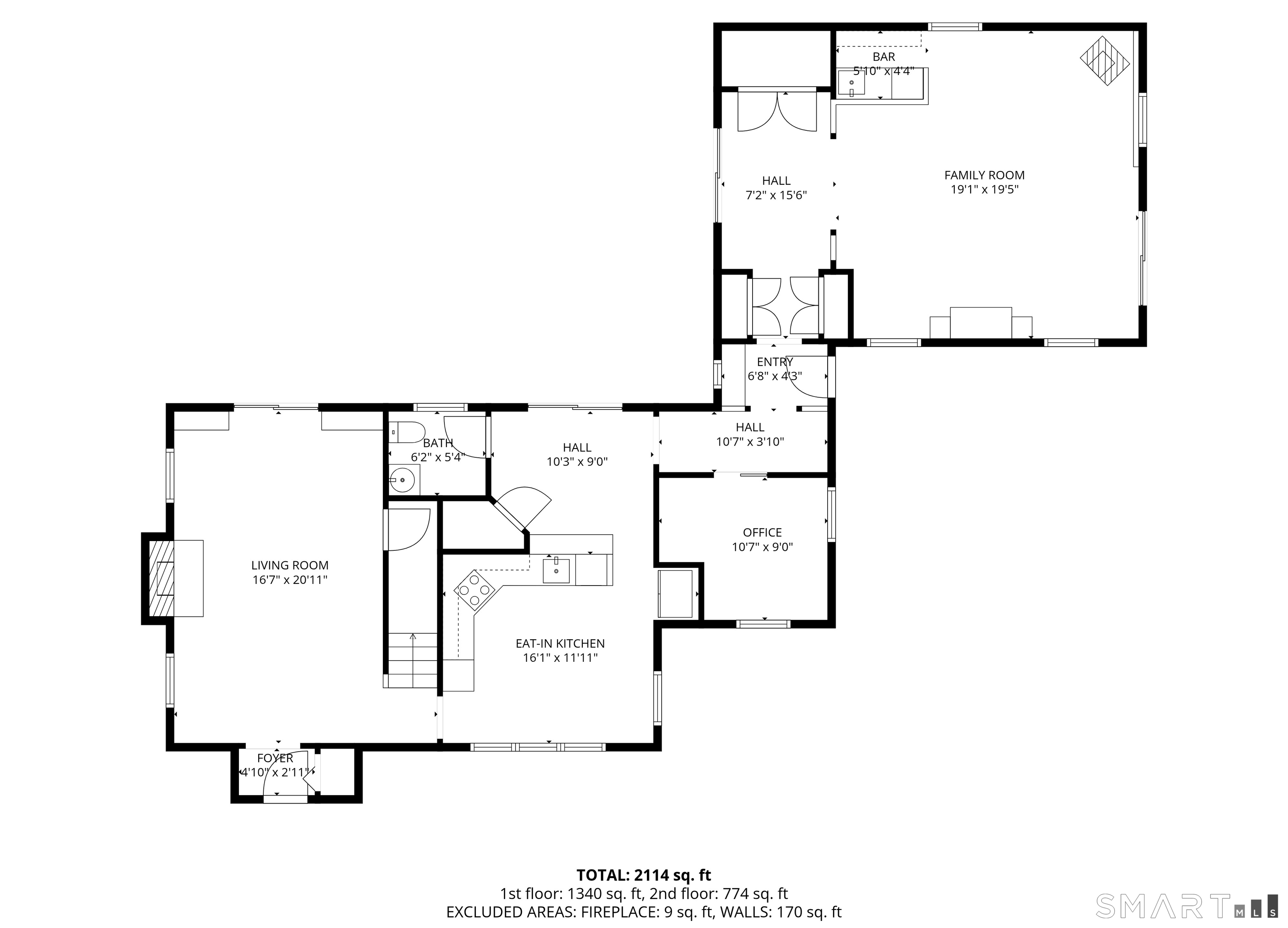 1023 King Road Cheshire, CT 06410 - Photo 36 of 40 1st floor diagram