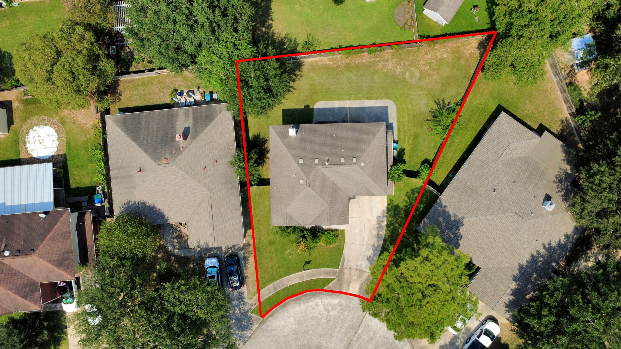 3402 Haydee Road Spring, TX 77388 - Photo 22 of 26 an aerial view of a house with a yard and trees