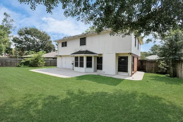 a house view with a garden space