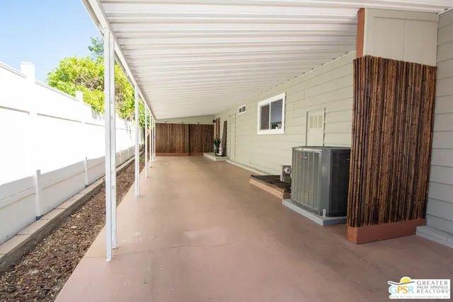 a view of a house with a patio