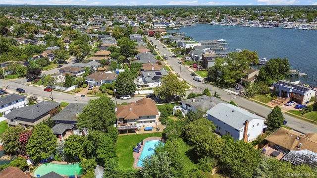 an aerial view of a city with lots of residential buildings