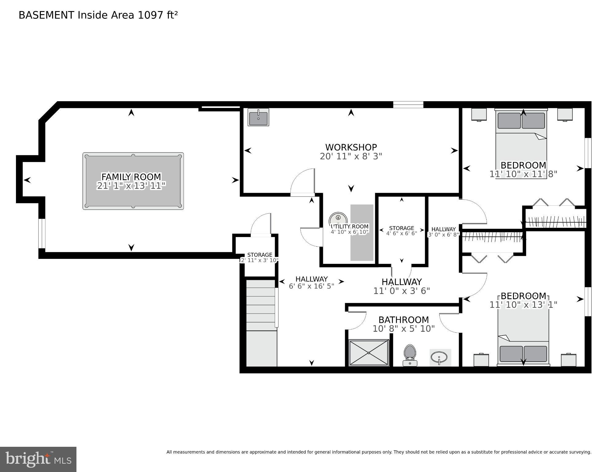 8836 Shadowlake Way Springfield, VA 22153 - Photo 65 of 77 Spacious basement layout with versatile rooms.