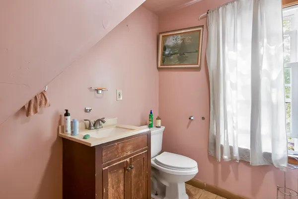 a bathroom with a sink and a toilet