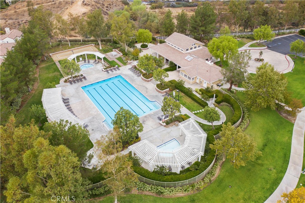 28033 Memory Lane Valencia, CA 91354 - Photo 37 of 40 an aerial view of a house with a swimming pool