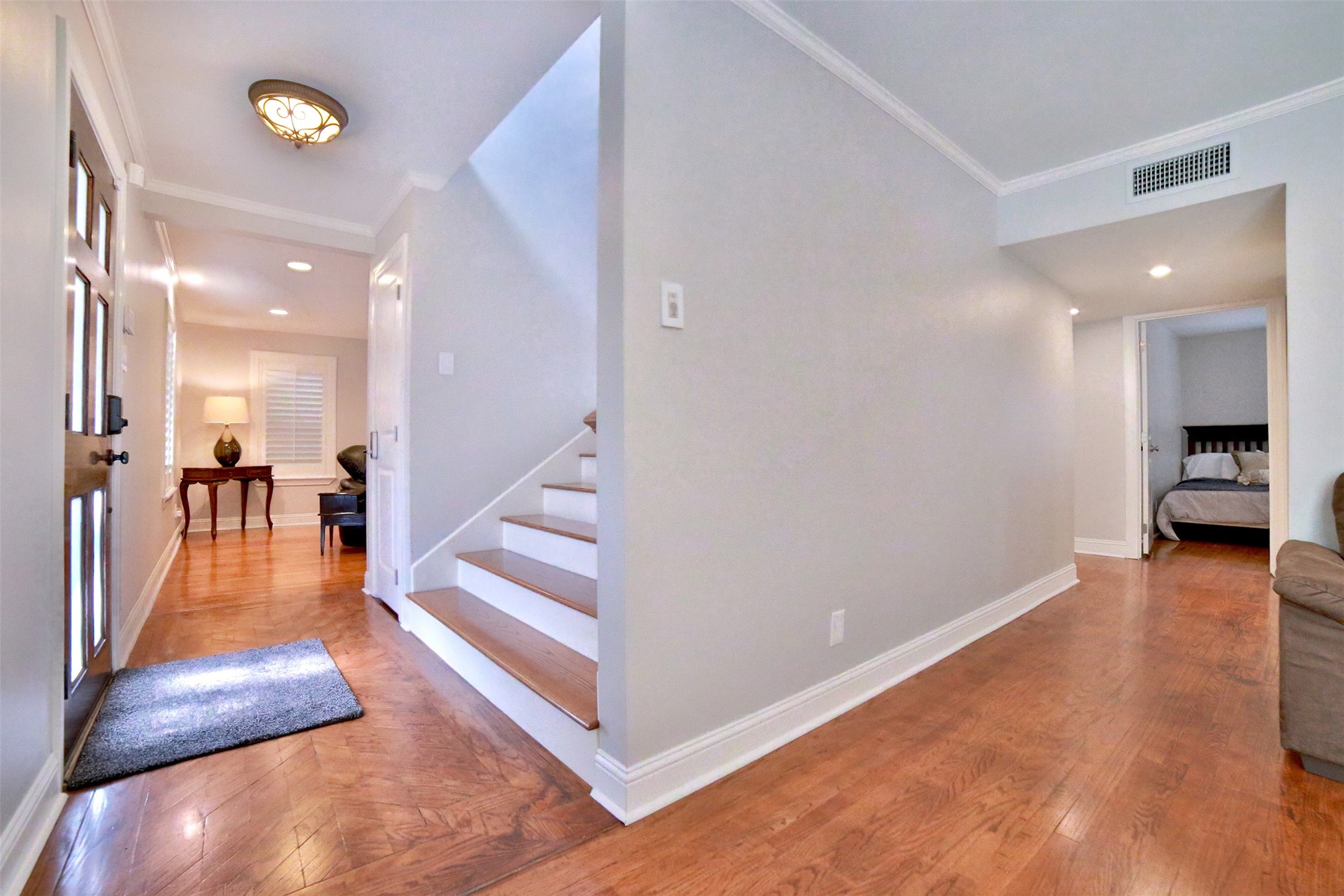 2625 Peckham Street Houston, TX 77098 - Photo 10 of 27 a view of entryway and hall with wooden floor