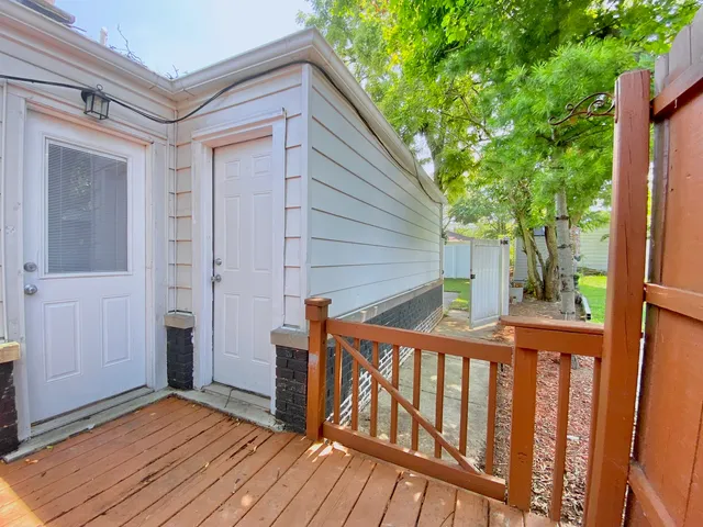 a backyard of a house