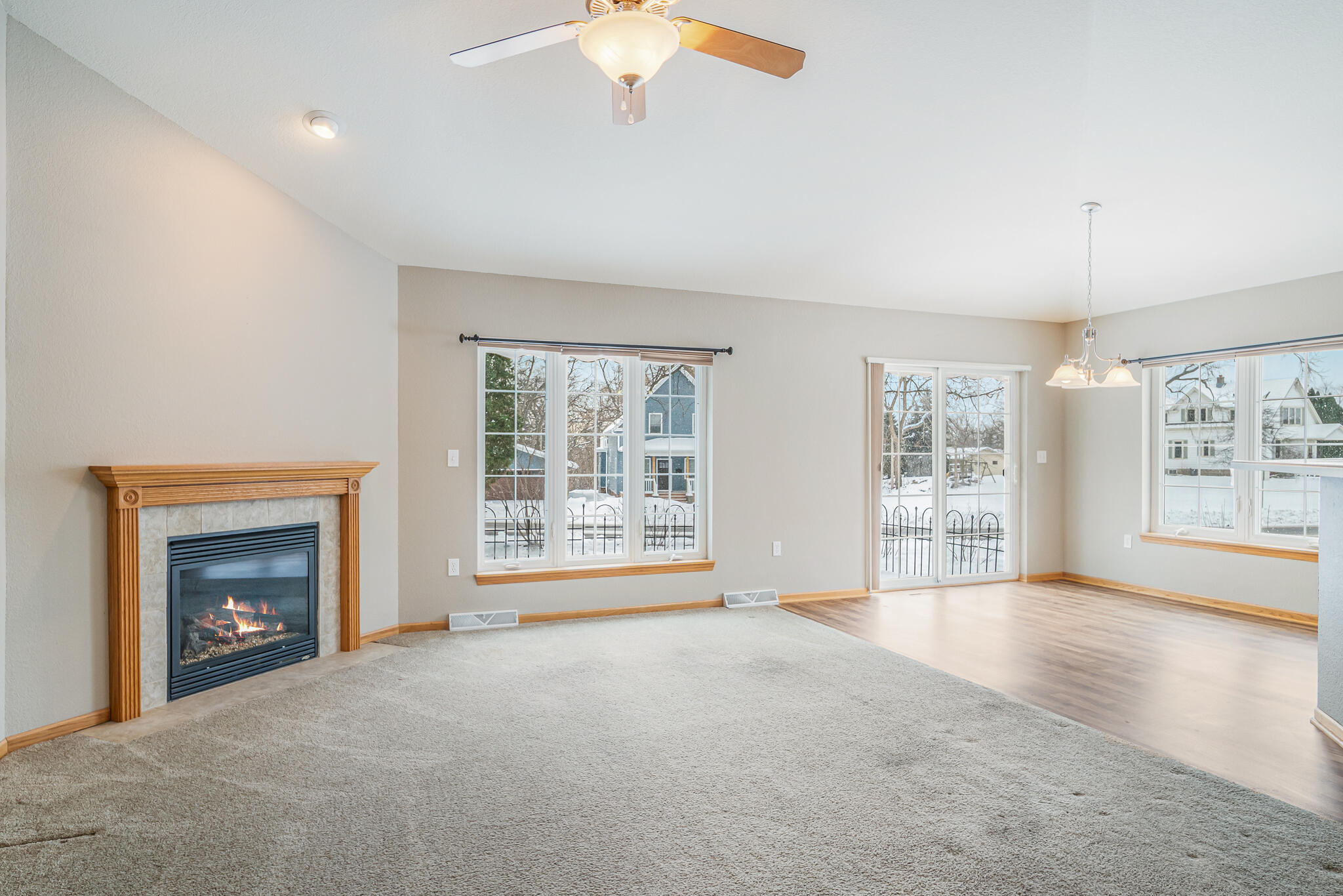 105 Sarah's Way Sheboygan Falls, WI 53085 - Photo 4 of 31 Living Room Flows into Dining and Kitche