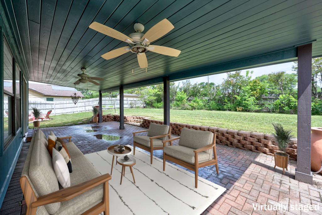 1000 West Noton Street Pflugerville, TX 78660 - Photo 32 of 35 a outdoor space with patio the couches and pool table with chairs
