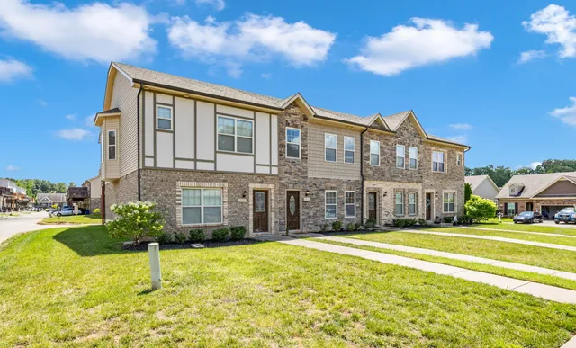 a view of a house with a swimming pool